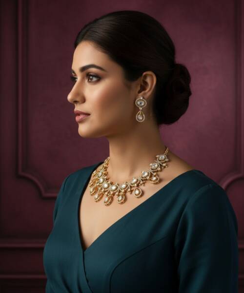 Luxury Teardrop Moissanite Statement Necklace Set