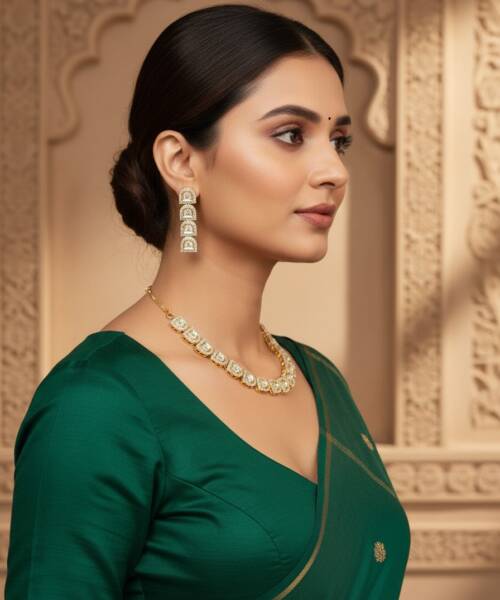 Luxury Oval Moissanite Necklace Set