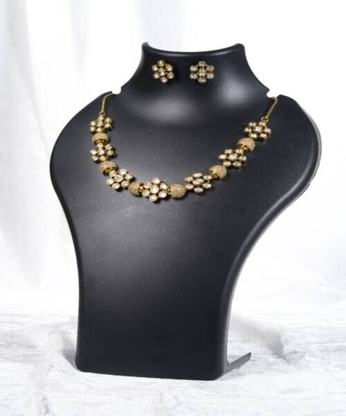 Premium Moissanite Floral Necklace Set